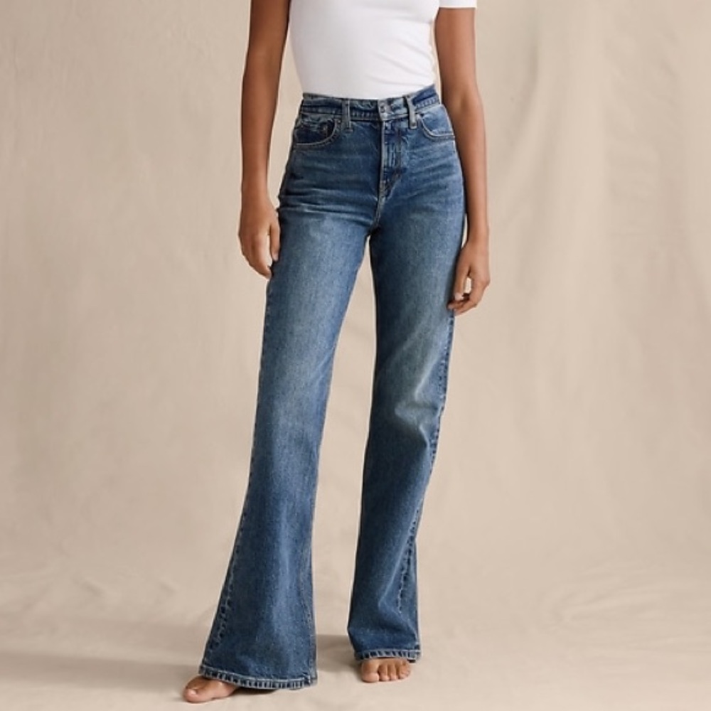 Banana Republic High Rise Slim Bootcut Classic Denim Flare Jeans